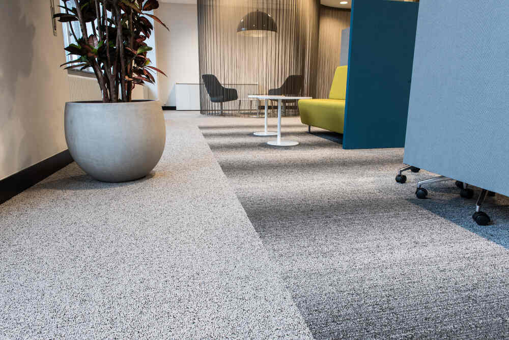 Carpet tiles in a modern office